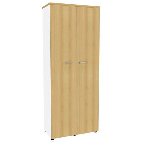 Armoire Portes Battantes L 86/h 214 Cms 9146 Hêtre/blanc
