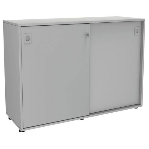 Armoire Portes Coulissantes 120 X 86 X 45 Cm Gris