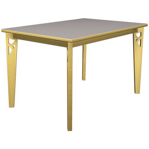 Table Iriss 120 X 80 Cm 4p - Stra Gris Argile/hêtre Naturel