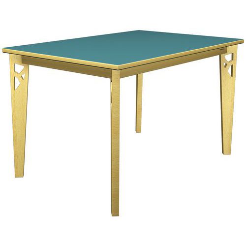 Table Iriss 120 X 80 Cm 4p - Stra Vert Niagara/hêtre Naturel