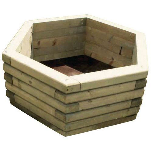 Jardinière Bois Hexagonale Ø 100 Cm