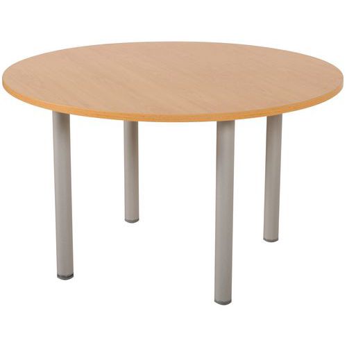 Table Azari 4 Pieds Ã˜ 100 1316 Hêtre/aluminium