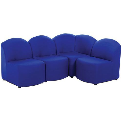 Sièges Bowling Lot 6 Chauf Dr+1 Chauf Angle Bleu 706