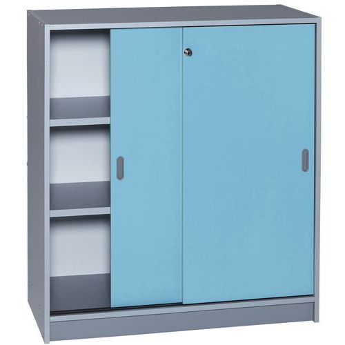 Armoire De Bureau Portes Couli Alu Hauteur 100 Cm 9539 Bleu