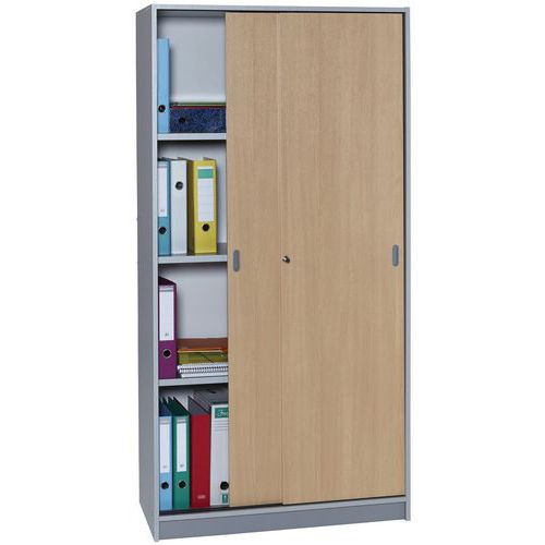 Armoire De Bureau Portes Couli Aluminium Hauteur 180 Cm 9534