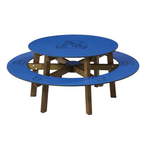 Table Ronde Avec Banquette Hauteur D'assise 45 Cm