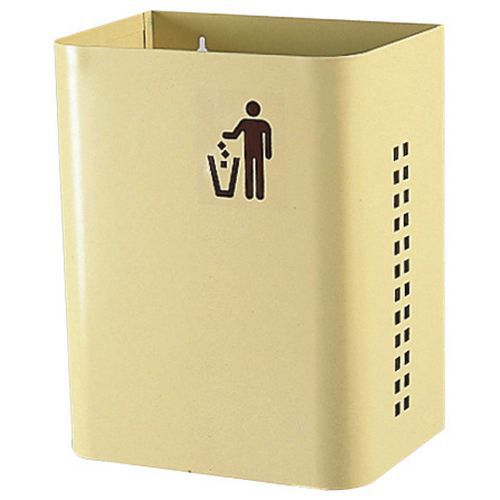 Lot 2 Poubelles Murales 27L Ivoire Métal - Recyclable - Garantie 3 Ans
