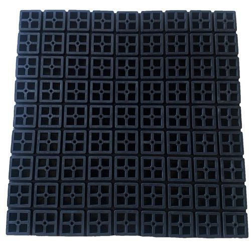 Wattelez - Protection antivibratoire Sekavib 20mm 450x450mm - Caoutchouc Noir Dureté 55 Shore A