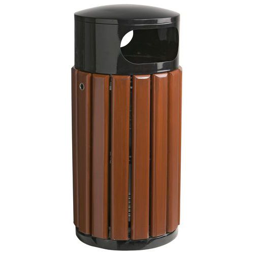 Poubelle Rosa 40 L Gris Manganèse - Bois