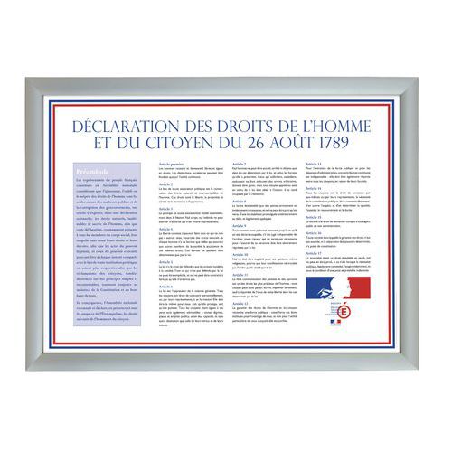 Ulmann - Panneau affichage clic clac A4 Aluminium - 330mm x 26cm - Cadre aluminium résistant