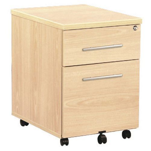 Caisson Mobile Phylos+plumier 2 Tiroirs 56 Cm Chêne Clair