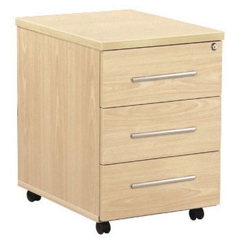 Caisson Mobile Phylos+plumier 3 Tiroirs 56 Cm Chêne Clair