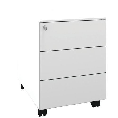 Caisson Tout Métal 3 Tiroirs Blanc