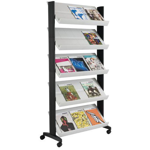 Présentoir Mobile Nr/gris 1face Triple