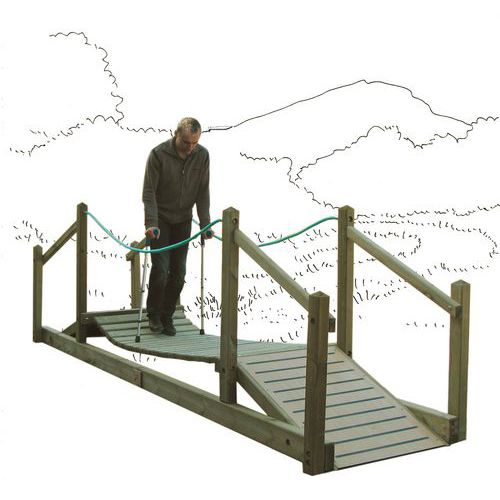 Parcours PMR : petit pont de rivière - 4.11m x 0.94m - Rééducation et réadaptation