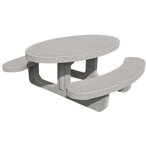 Table-bancs Recife Gris Sablé