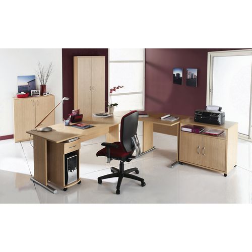 Armoire Basse 2 Portes Alpha 90 X 100 Hêtre