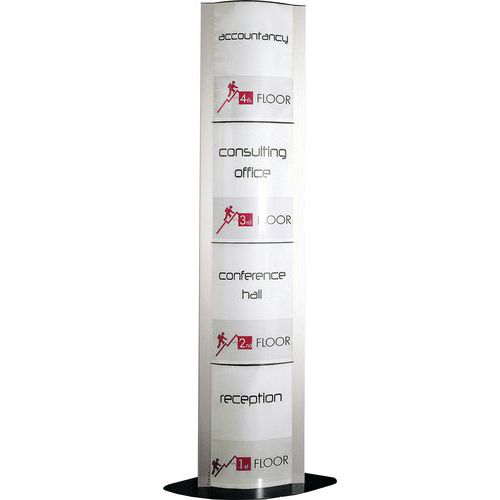 Planorga - Totem Signalétique A3 - 173x60cm - 4 Formats x 2 - Affichage Durable