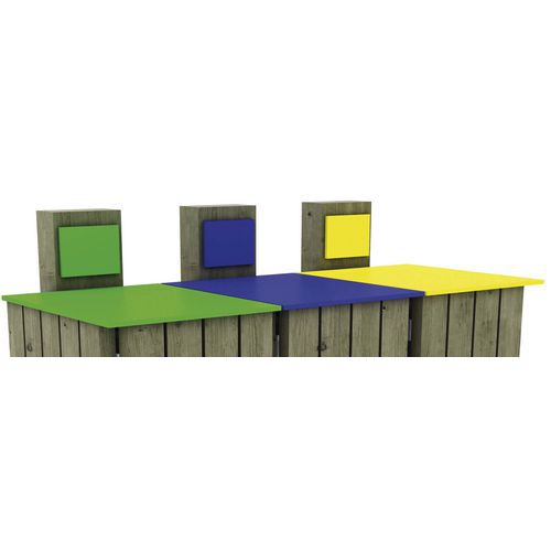 Option 3 Couvercles Pour Poubelle Tri Sélectif Fréhel 120l