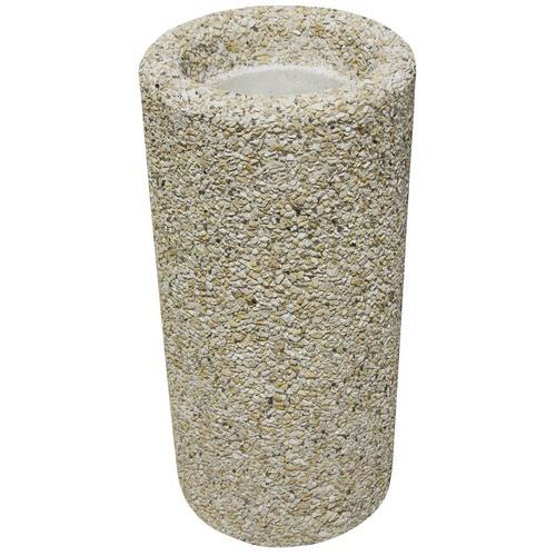 Cendrier Baltazar Ø 32 cm Béton Beige - Hauteur 68 cm - 113 kg - Extérieur - Anti-corrosion - 10 ans garantie