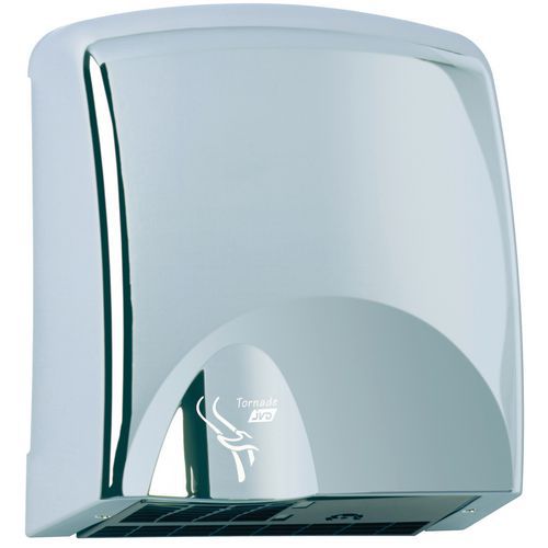 JVD - Sèche-mains Tornade Capot Standard Chromé - Argent - 2600W - Automatique et Durable