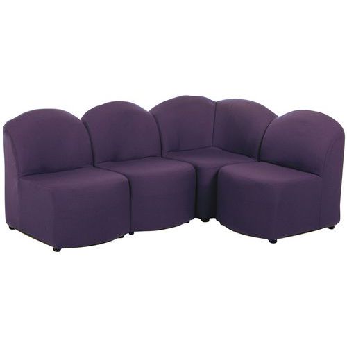 6 Chauff Dr+1 Angle Bowling Déhoussable Pvc M1 9780 Prune