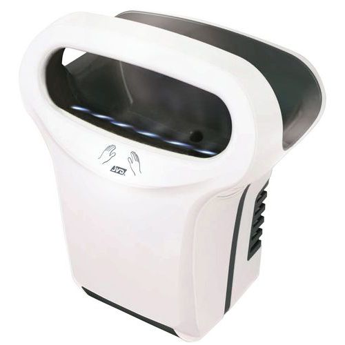 JVD - Sèche-mains EXP'AIR 800W Blanc Aluminium - 140m³/h - Éco-responsable