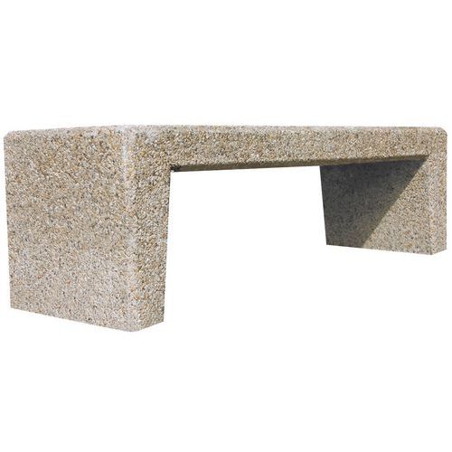 Banquette Story Béton Gravillons Lavés Beige - L 150 Cm