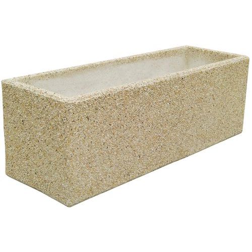 Jardinière Byblos 1000x750x500 Mm - Gravillons Lavés Beige