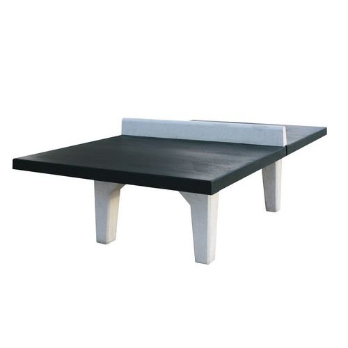 Table De Ping-pong Match Verte Pied Blanc - Filet Blanc