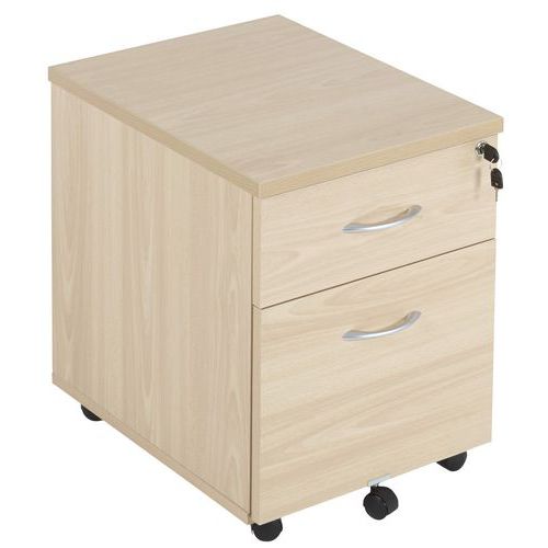 Caisson Mobile 2 Tiroirs Prof. 56 Cm Hêtre