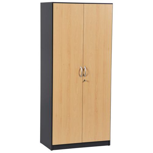 Armoire 2 Portes Battantes 80x180 Hêtre/anthracite