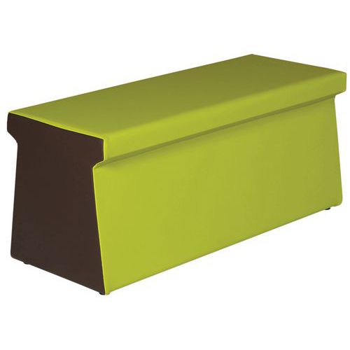 Siège Stool Banquette 2 Pl Tissu Bicolore Chocolat/absynthe
