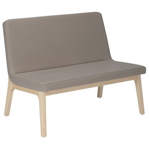 Banquette Zelos 3 Places Sans Surpiqûre Hêtre Terre