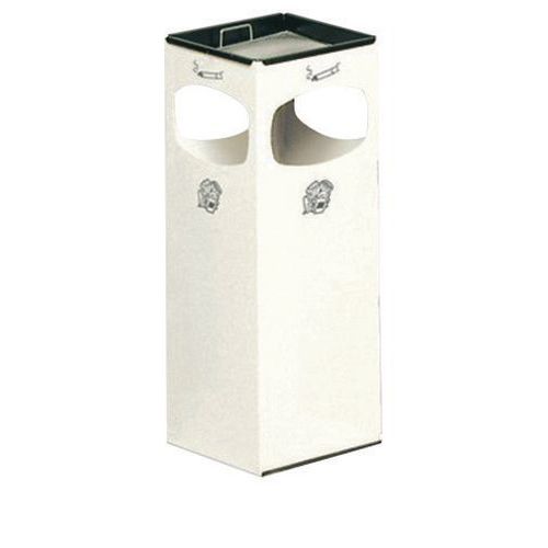 Cendrier Poubelle En Métal Blanc 22l