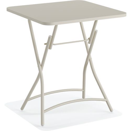 Table De Bistrot Pliable Breeze En Métal - Beige