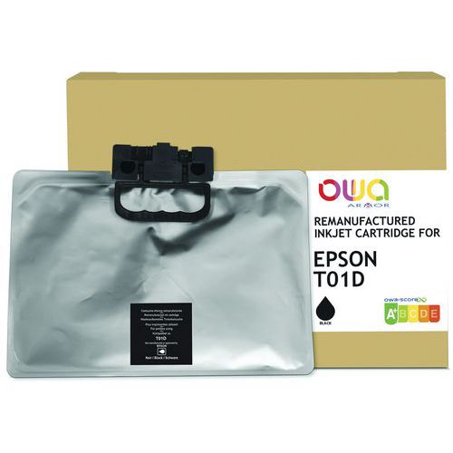 Owa - Cartouche d'encre remanufacturée Epson C13T01D - Noir - 50000 pages - Éco-responsable