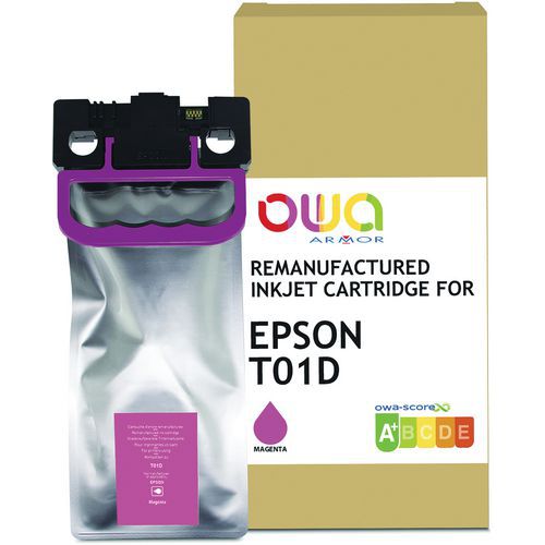 Owa - Cartouche d'encre remanufacturée Epson C13T01D Magenta - 20000 pages - Éco-responsable