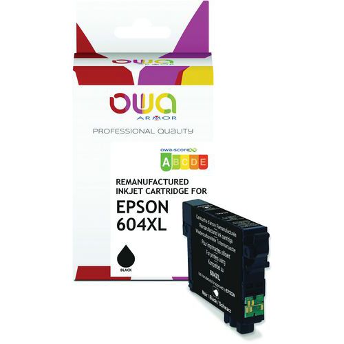 Owa - Cartouche d'encre remanufacturée Epson 604 XL Noir - 700 pages - Éco-responsable