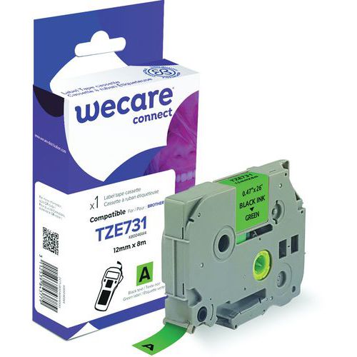 Cassette De Ruban Pour Étiqueteuse Brother - 12 Mm - Tze731