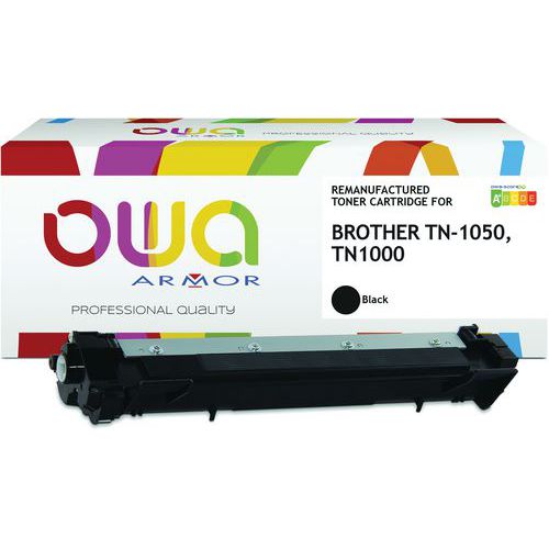 Owa - Toner remanufacturé Brother TN1050 Noir - 2500 pages - Éco-responsable