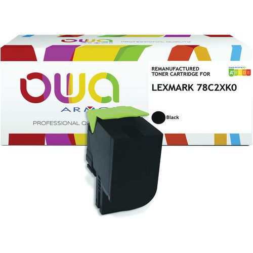 Owa - Toner remanufacturé haute capacité Lexmark CS421 Noir - 8500 pages - Éco-responsable