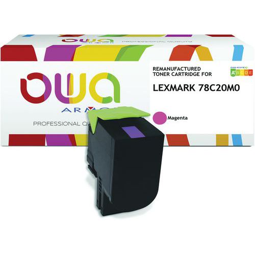 Owa - Toner remanufacturé Lexmark CS421 Magenta - 1400 pages - Compatible télétravail