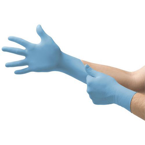 Ansell - Gants jetables nitrile Microflex 92-134 Noir Taille 8 - Usage alimentaire & Chimie - Protection Virus CE