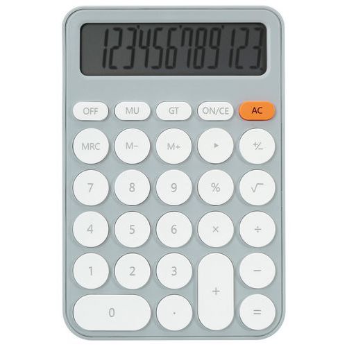 Calculatrice De Bureau 12 Chiffres Lcd 17mm - Grise