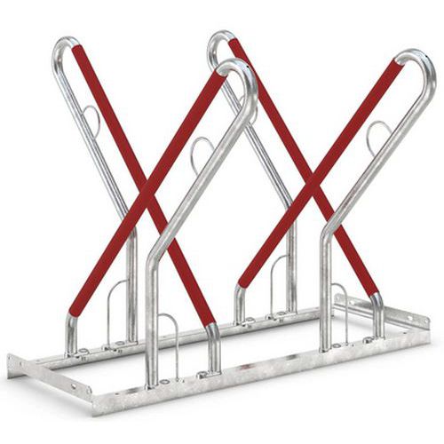 WSM - Râtelier à vélo XBF 4 places croisées - Acier galvanisé - 1080x1200x856 mm - Robuste et sécurisé
