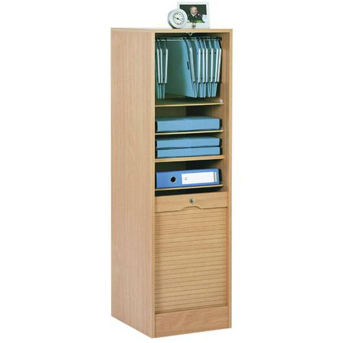 Classeur à Rideaux Simple Hauteur 172 Cm Hêtre