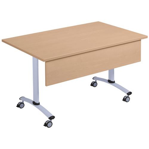 Table Pliante Axe Stratifiée+vdf 68x68 Cm Hêtre/alu