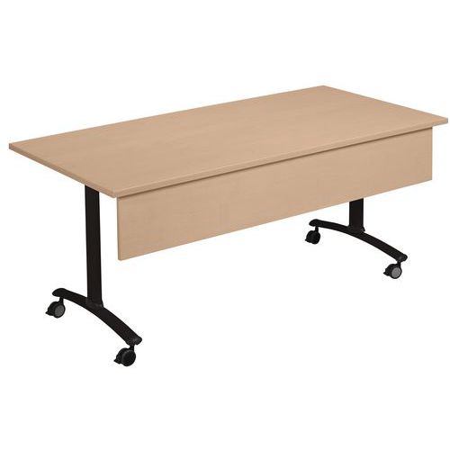 Table Pliante Axe Rectangle + Vdf 160x80 Cm Hêtre/anthracite