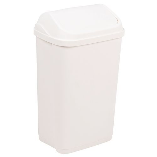 Manutan Expert - Poubelle Sanitaire Probbax - 50L Blanc - Couvercle Basculant - 100% Recyclé